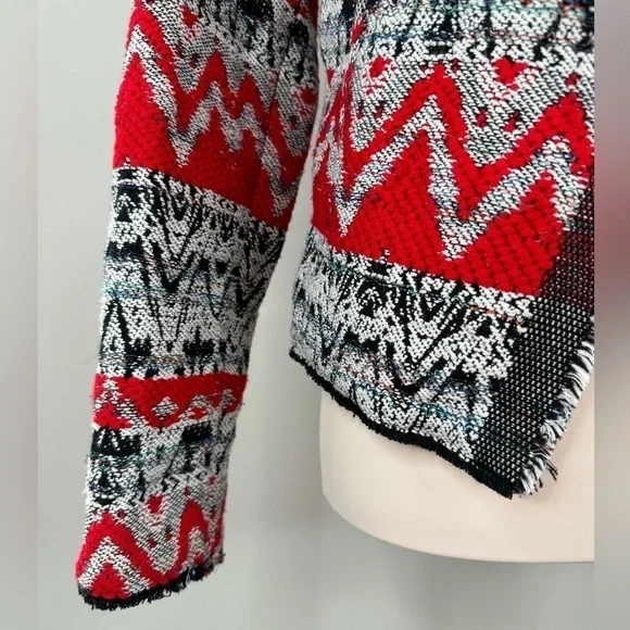 IRO Paris Tweed Jacquard Jacket Size 36 Small Multicolor Cropped Blazer - Picture 4 of 11
